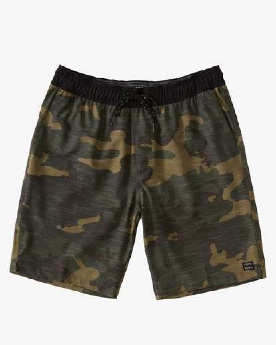 Shorts * | Billabong Crossfire Elastic Submersible Shorts 18 Military Camo