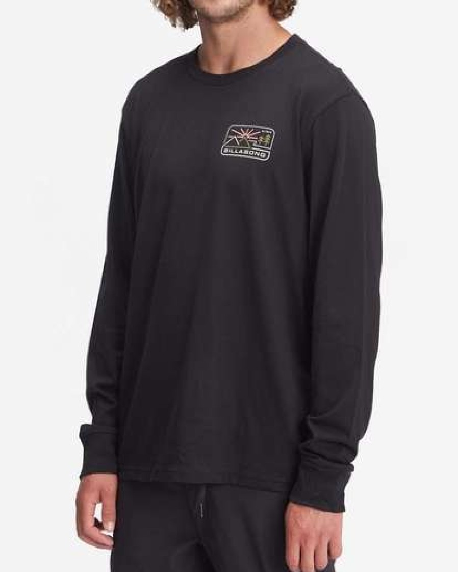 Tees * | Billabong A/Div Landscape Long Sleeve T-Shirt Black Black (Blk)