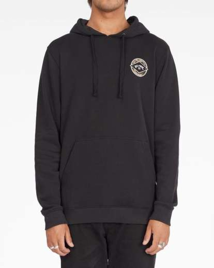 Hoodies & Fleece * | Billabong Rotor Arch Pullover Hoodie Black Black (Blk)