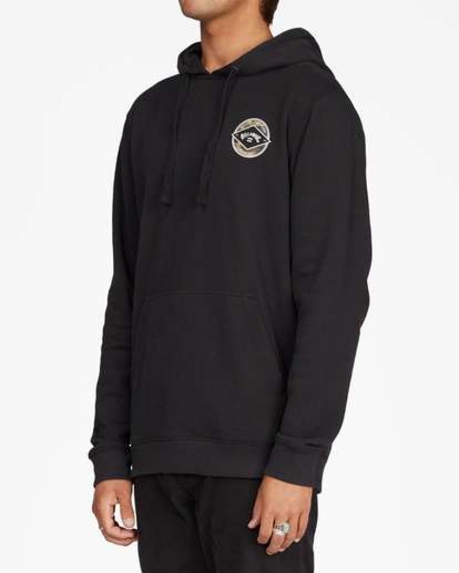 Hoodies & Fleece * | Billabong Rotor Arch Pullover Hoodie Black Black (Blk)