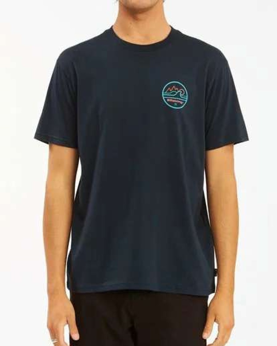 Tees * | Billabong A/Div Peak Wave Short Sleeve T-Shirt Indigo Indigo (Ind)