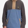 Fleece * | Billabong A/Div Boundary Mock Half-Zip Contrast Fleece Raven Raven (Rav)