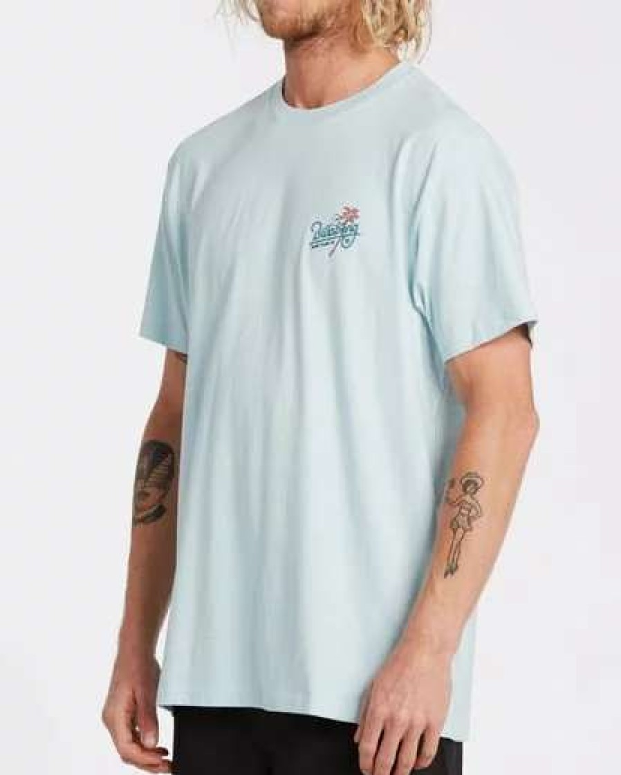 Tees * | Billabong Surf Tour Short Sleeve T-Shirt Coastal Blue Coastal Blue (Cbu)