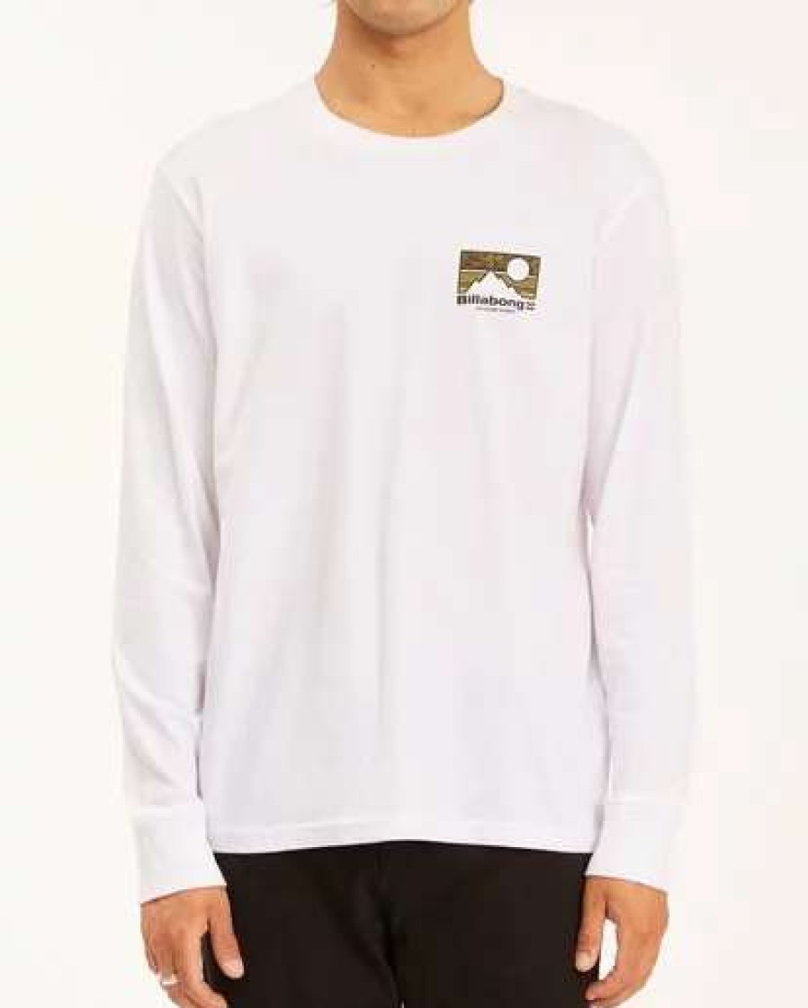 Tees * | Billabong A/Div Capitan Long Sleeve T-Shirt White White (Wht)