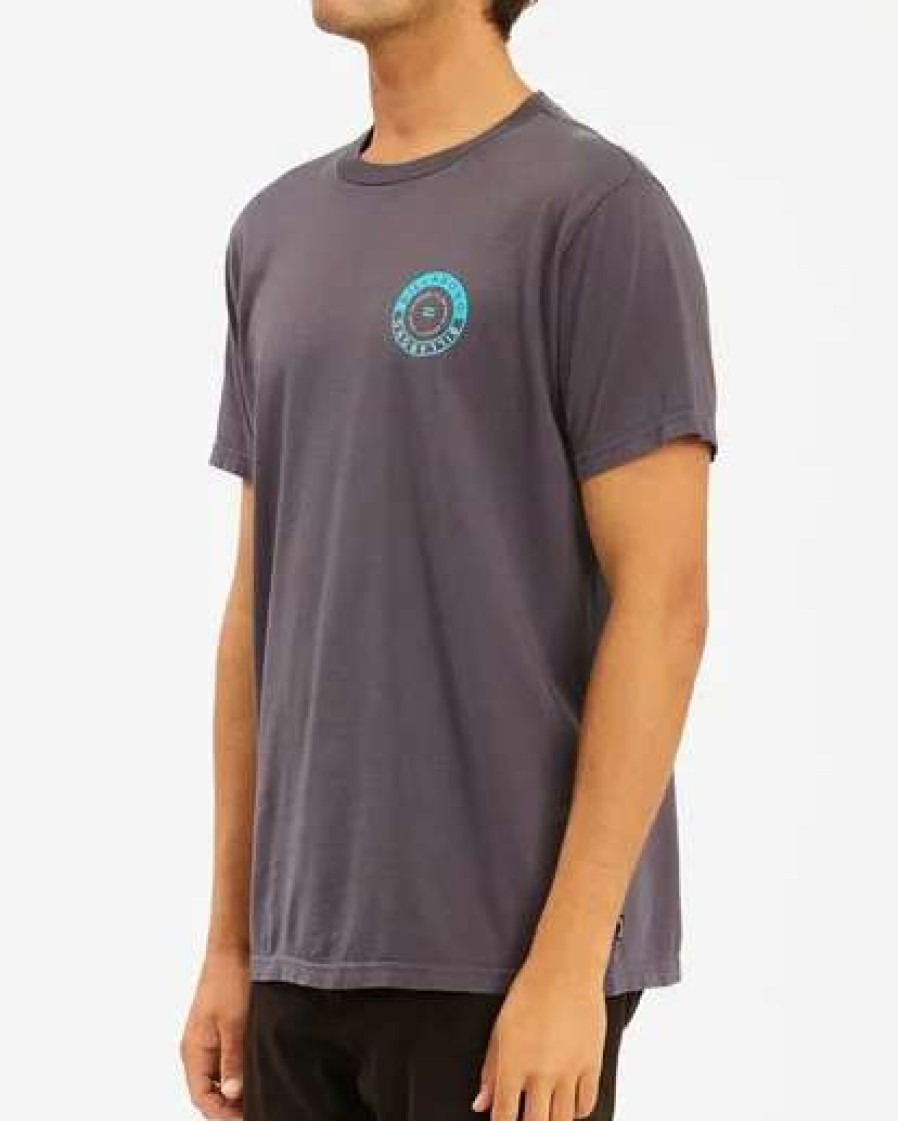 Tees * | Billabong Rocker Wave Washed Short Sleeve T-Shirt Char Char (Crc)