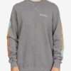 Hoodies & Fleece * | Billabong Wave Washed Plants Crewneck Pullover Charcoal Charcoal (Chr)