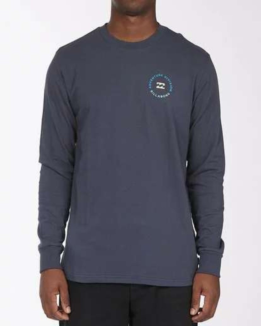 Tees * | Billabong A/Div View Long Sleeve T-Shirt Navy Navy (Nvy)