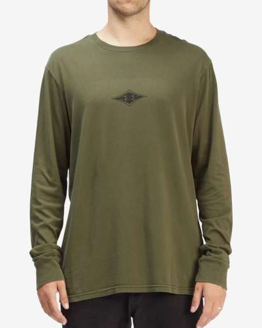 Clothing * | Billabong Diamond Wave Washed Long Sleeve T-Shirt Military