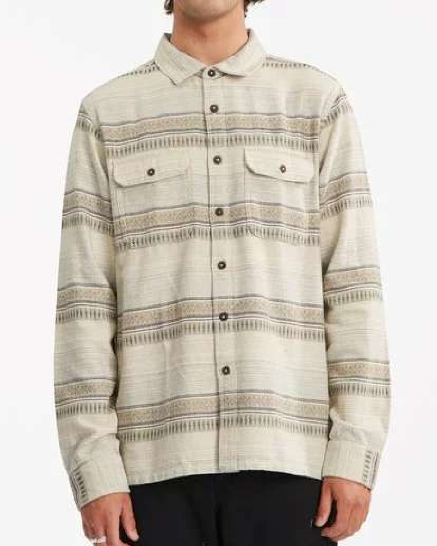 Shirts * | Billabong Offshore Jacquard Flannel Shirt Stone