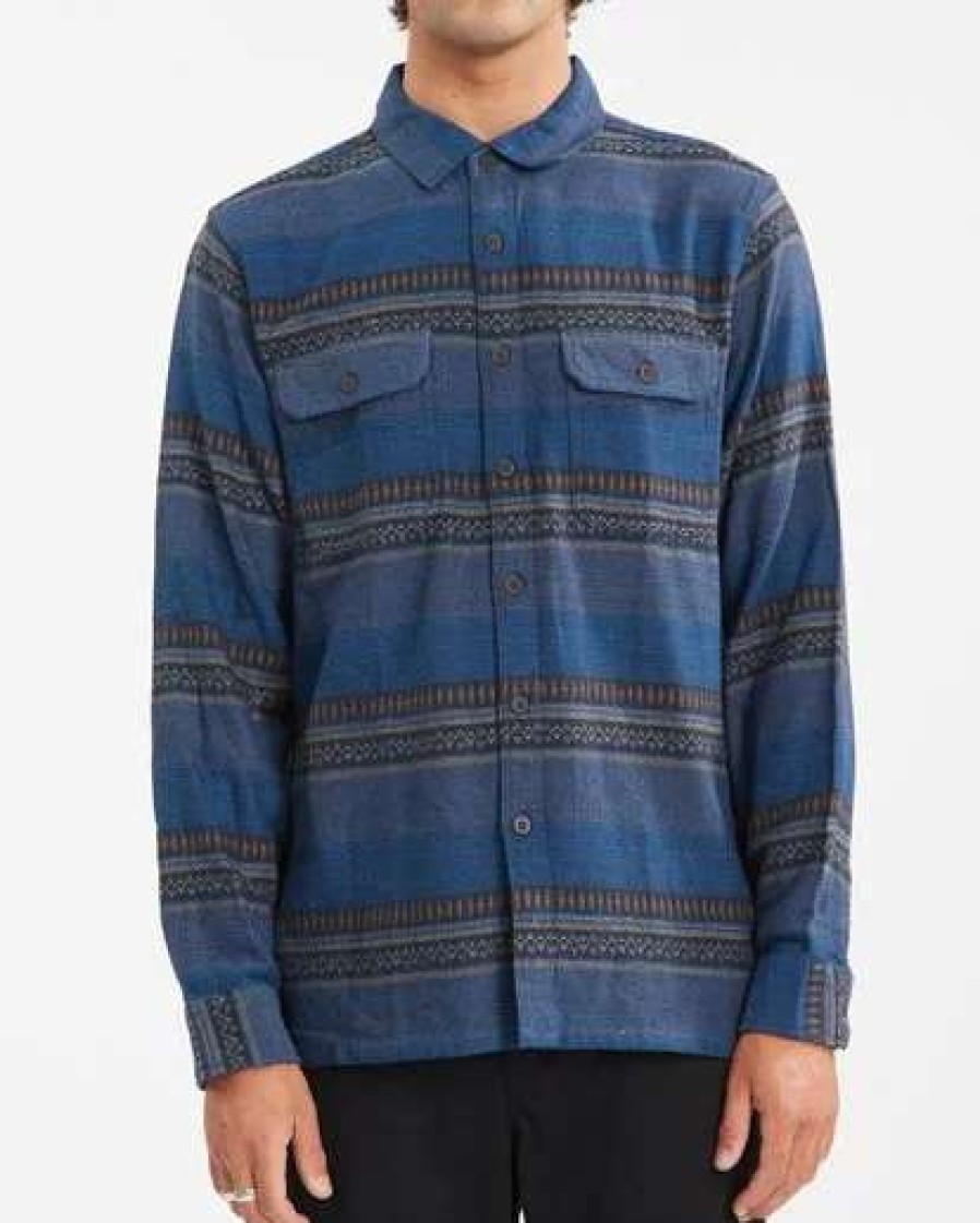 Shirts * | Billabong Offshore Jacquard Flannel Shirt Stone