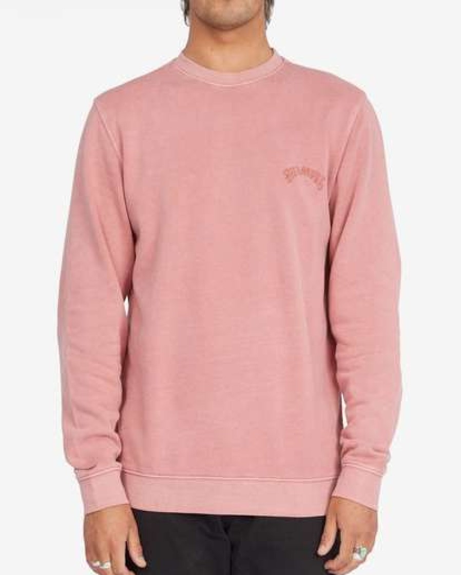 Clothing * | Billabong Wave Washed Crewneck Pullover Faded Rose