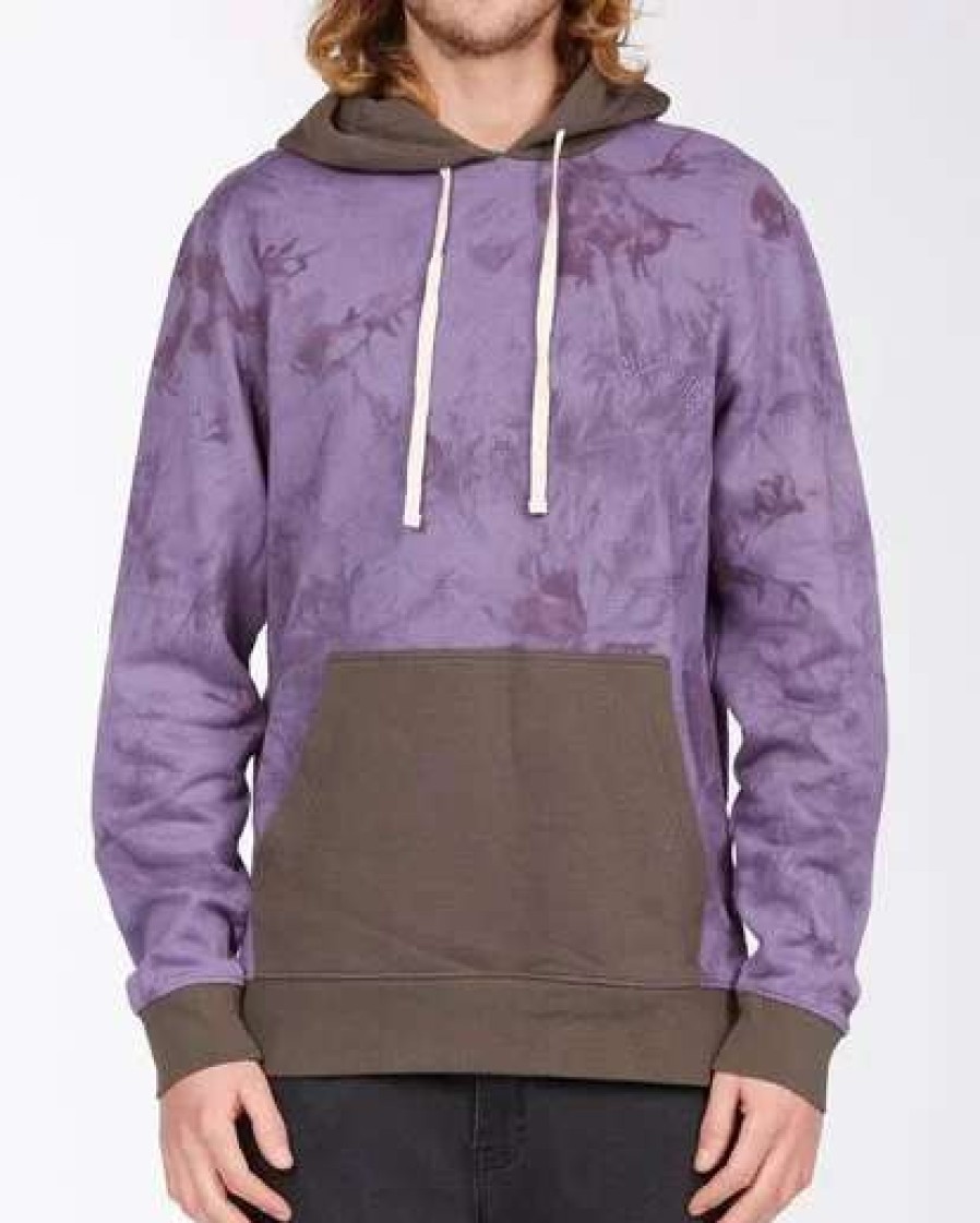 Hoodies & Fleece * | Billabong Wave Washed Blocked Pullover Hoodie Asphalt