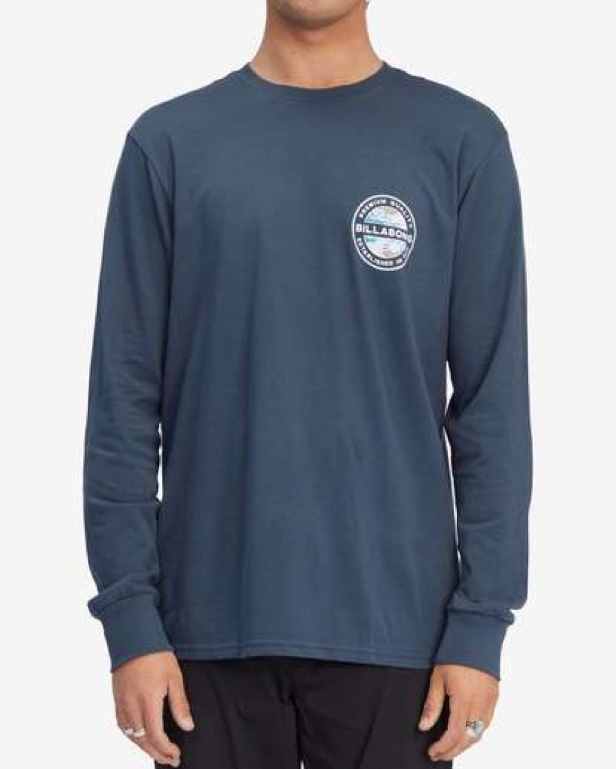 Tees * | Billabong Rotor Long Sleeve T-Shirt Navy Navy (Nvy)