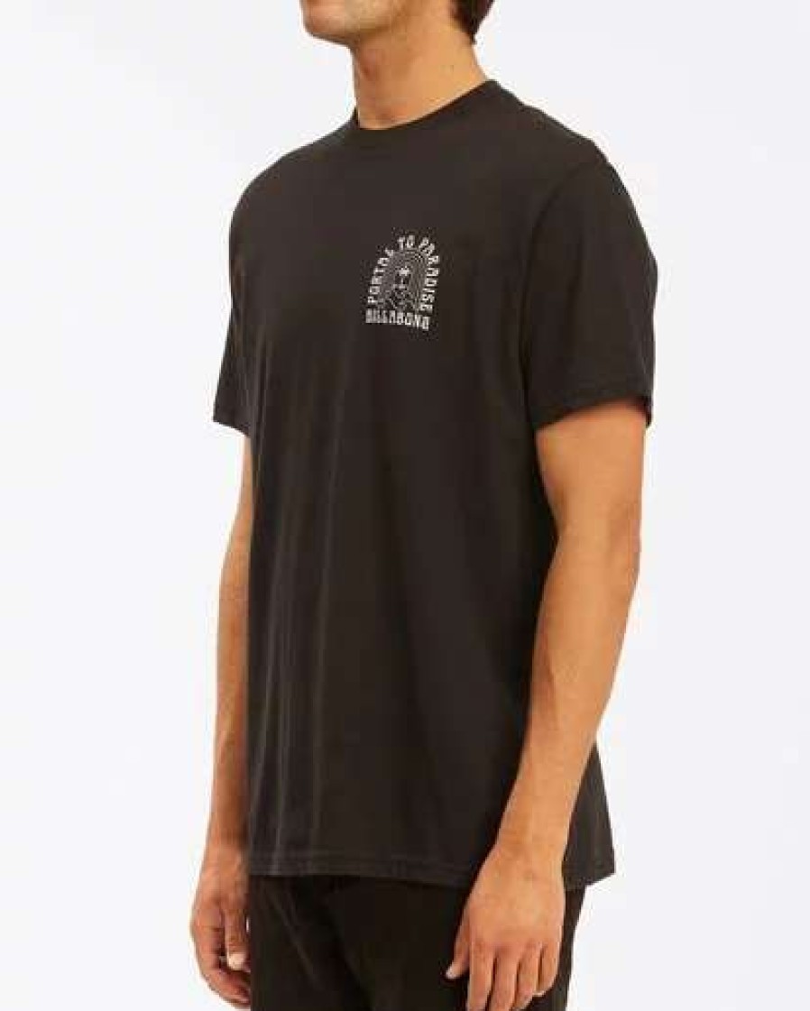 Tees * | Billabong Portal Short Sleeve T-Shirt Black Black (Blk)