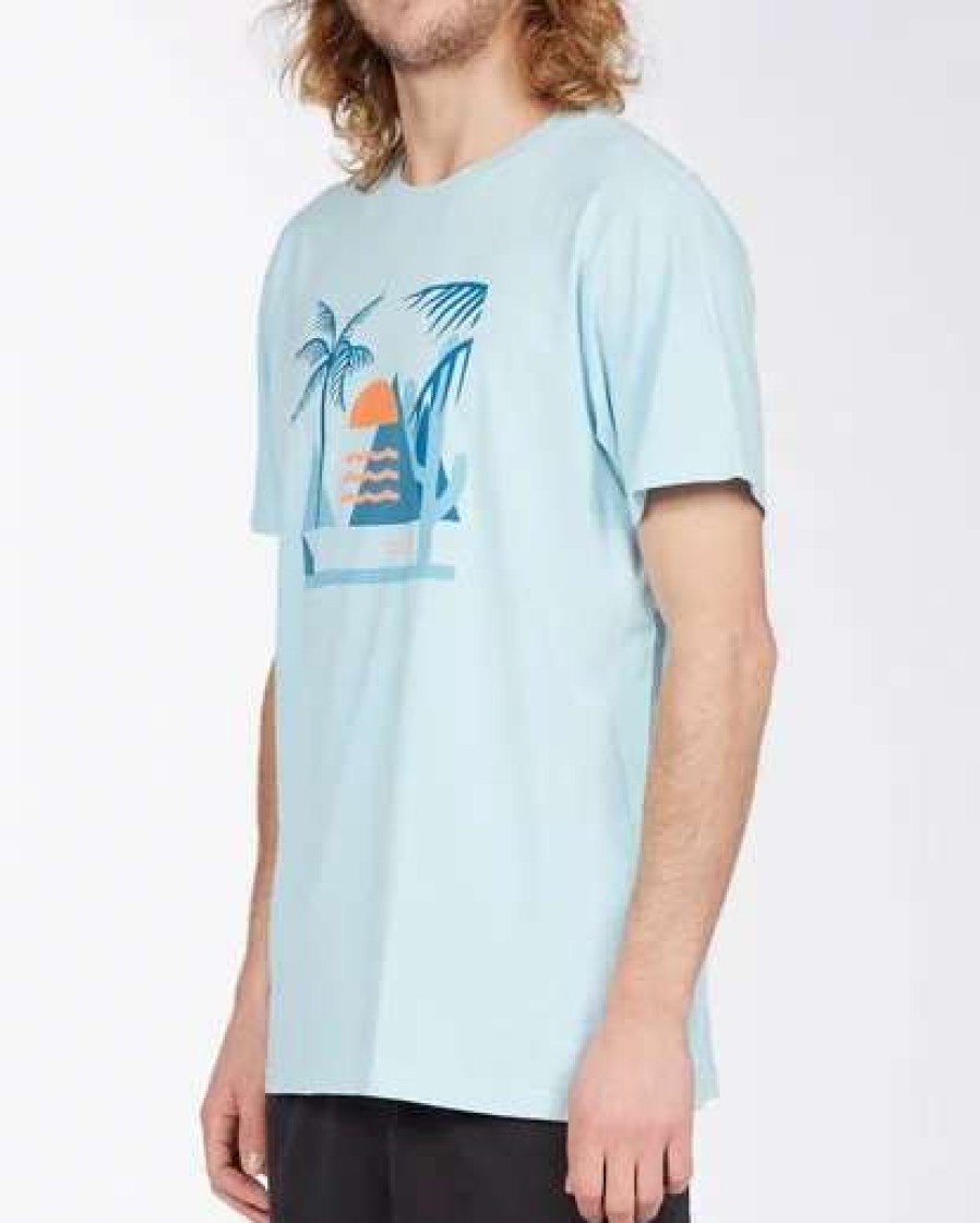 Tees * | Billabong Oasis Short Sleeve T-Shirt Coastal Blue Coastal Blue (Cbu)