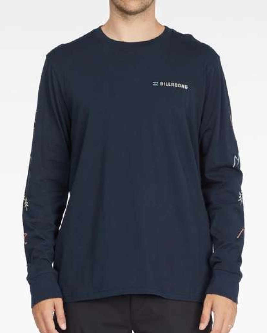 Tees * | Billabong Tranquil Long Sleeve T-Shirt Navy Navy (Nvy)