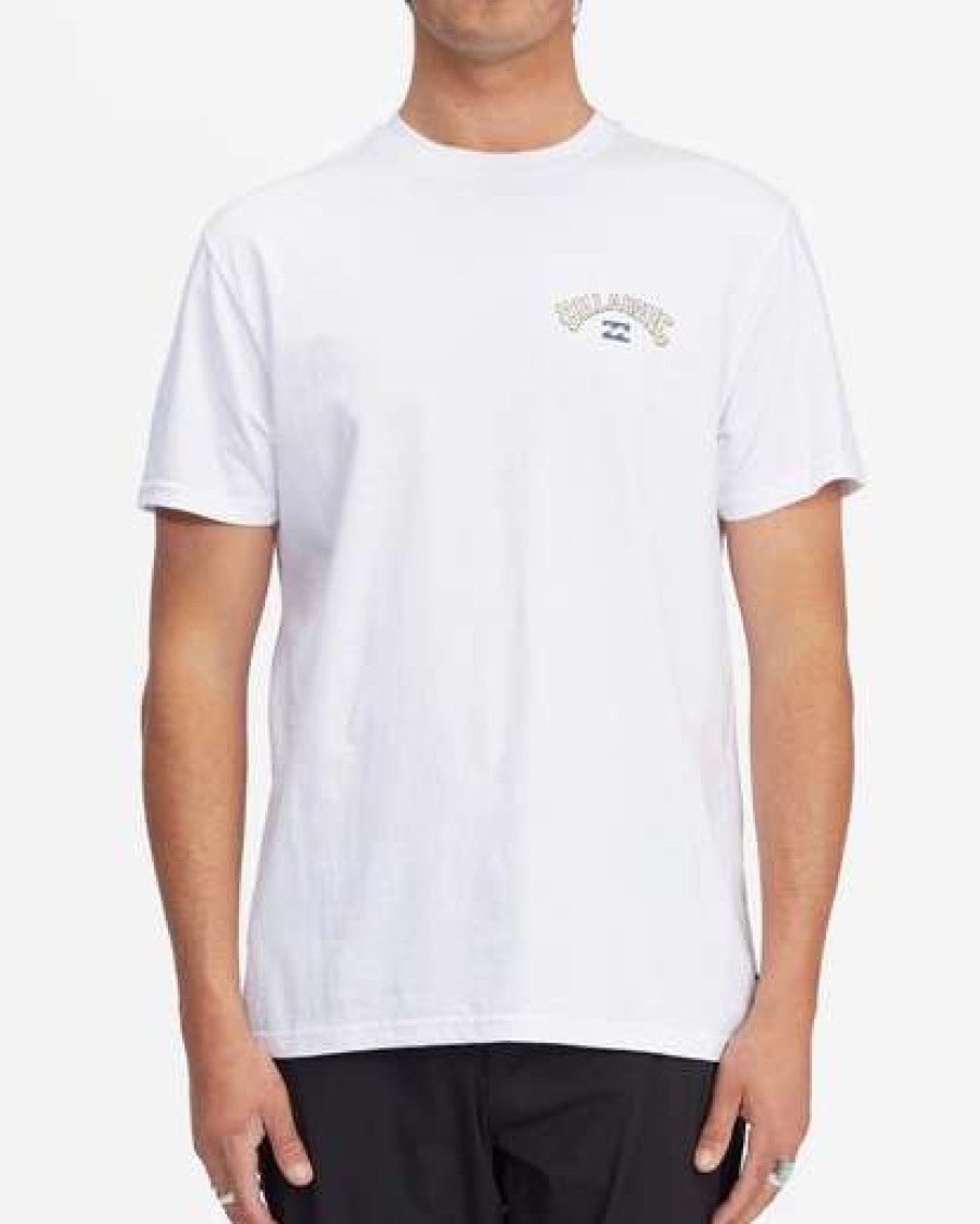 Tees * | Billabong Theme Arch Short Sleeve T-Shirt White