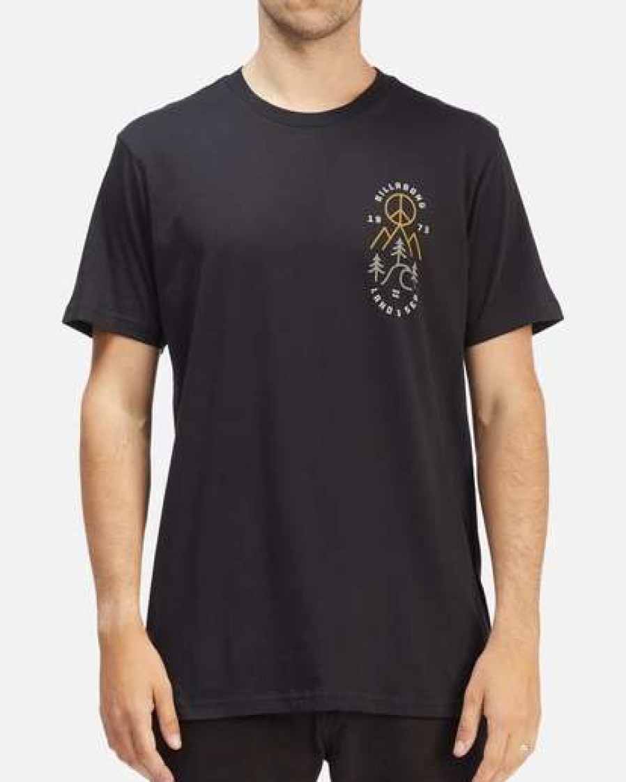 Tees * | Billabong Tranquil Short Sleeve T-Shirt Black Black (Blk)