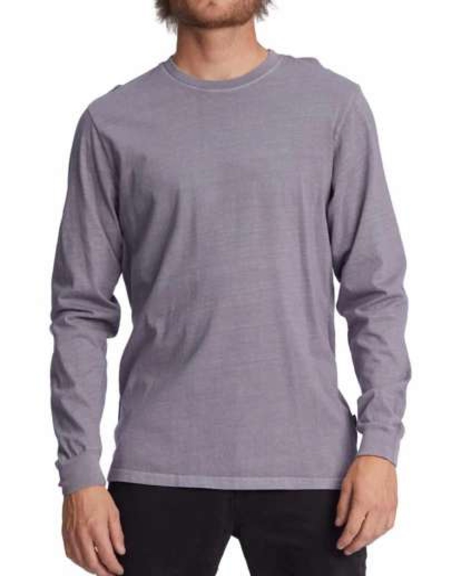 Tees * | Billabong Essential Wave Washed Long Sleeve T-Shirt Coastal Blue