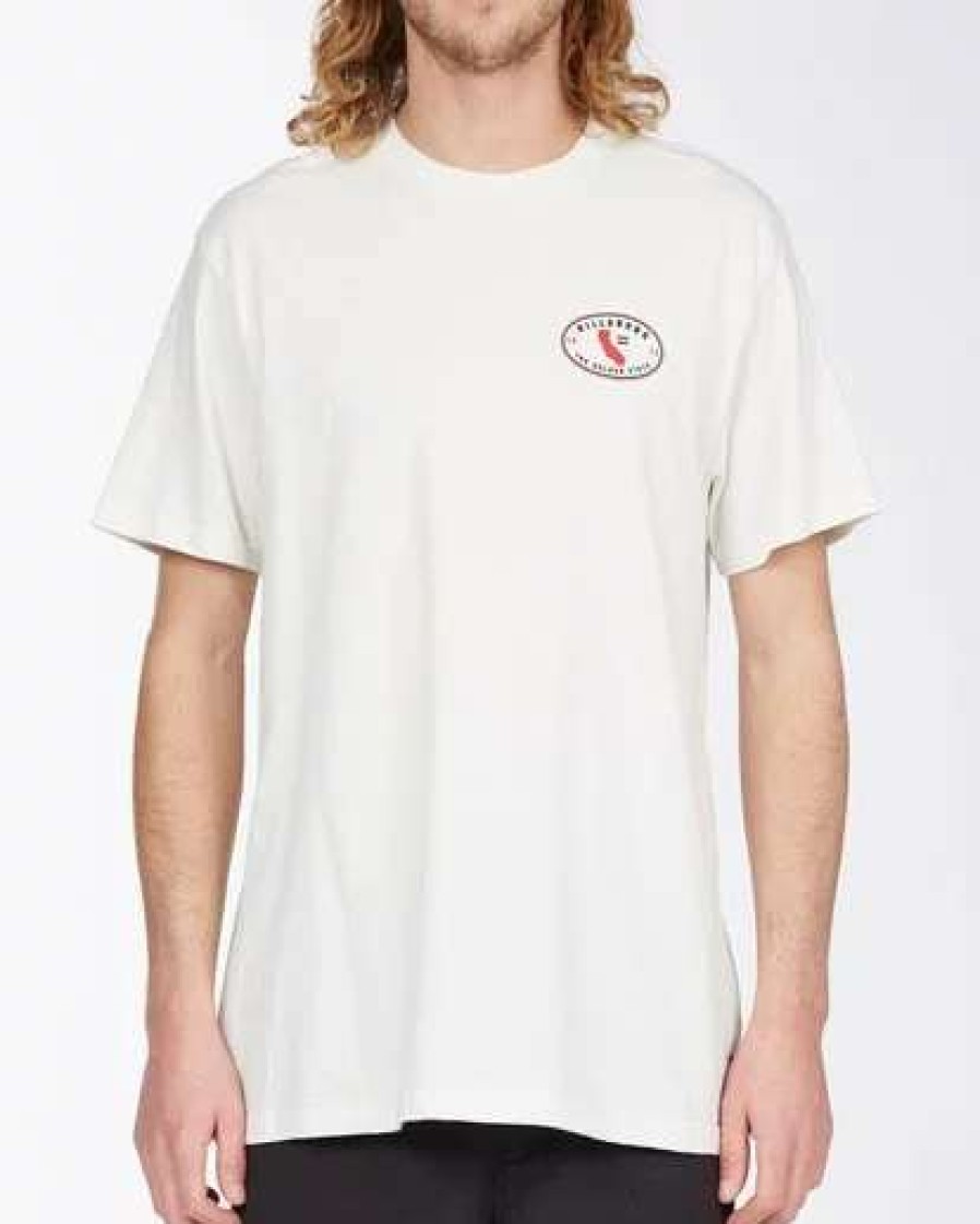 Tees * | Billabong Roller California Short Sleeve T-Shirt Off White Off White (Ofw)