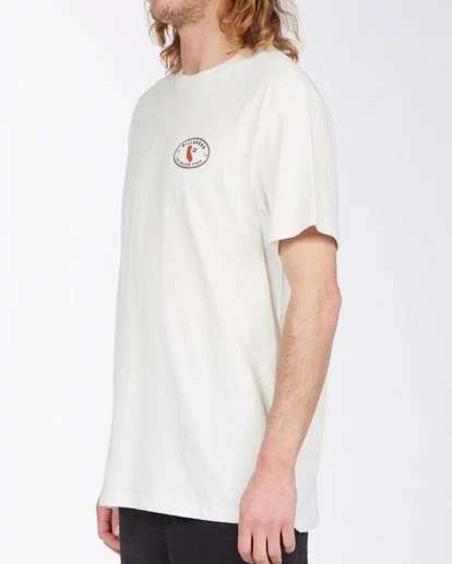 Tees * | Billabong Roller California Short Sleeve T-Shirt Off White Off White (Ofw)