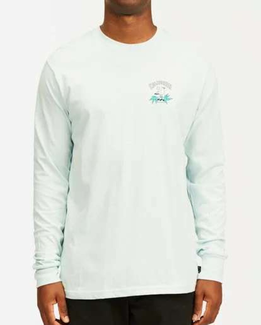 Tees * | Billabong Arch California Long Sleeve T-Shirt Coastal Blue Coastal Blue (Cbu)