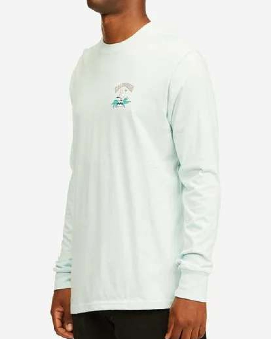 Tees * | Billabong Arch California Long Sleeve T-Shirt Coastal Blue Coastal Blue (Cbu)