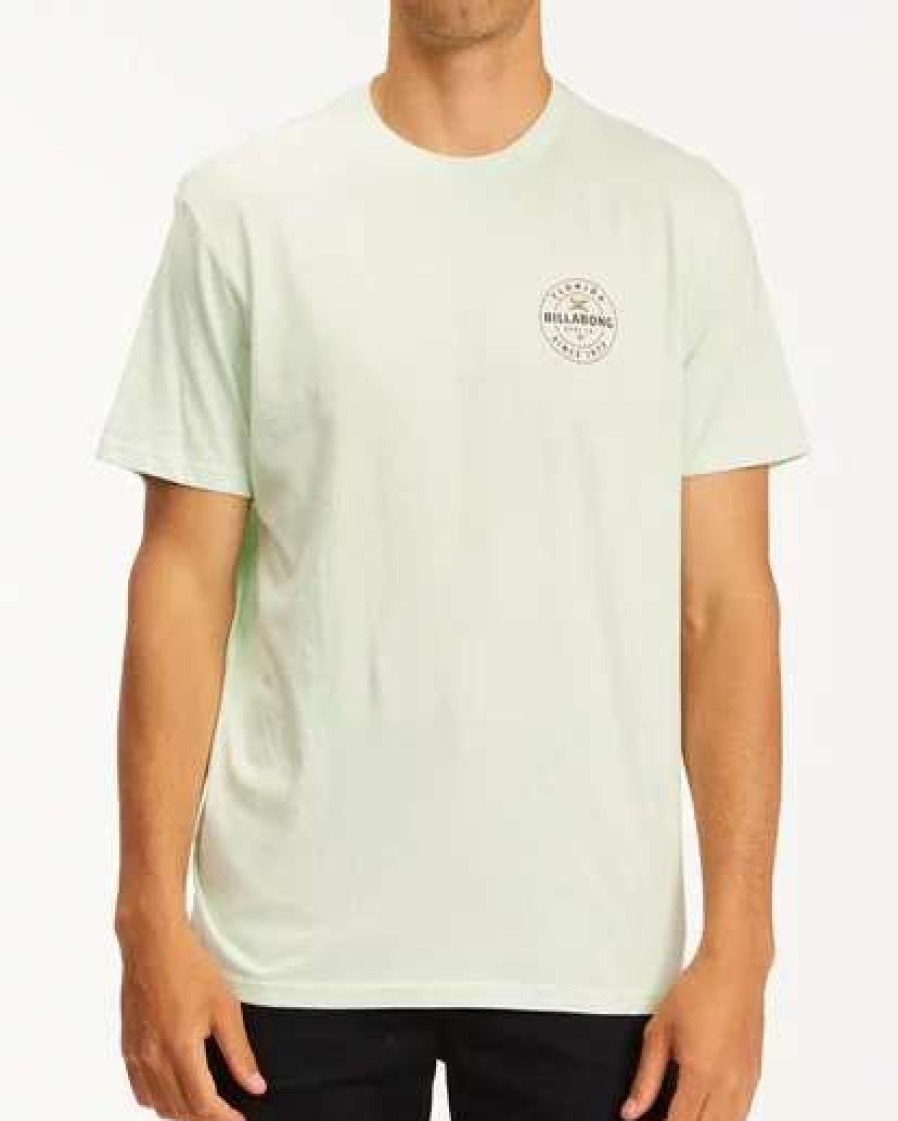 Tees * | Billabong Basis Florida Short Sleeve T-Shirt Seaglass Seaglass (Sgl)