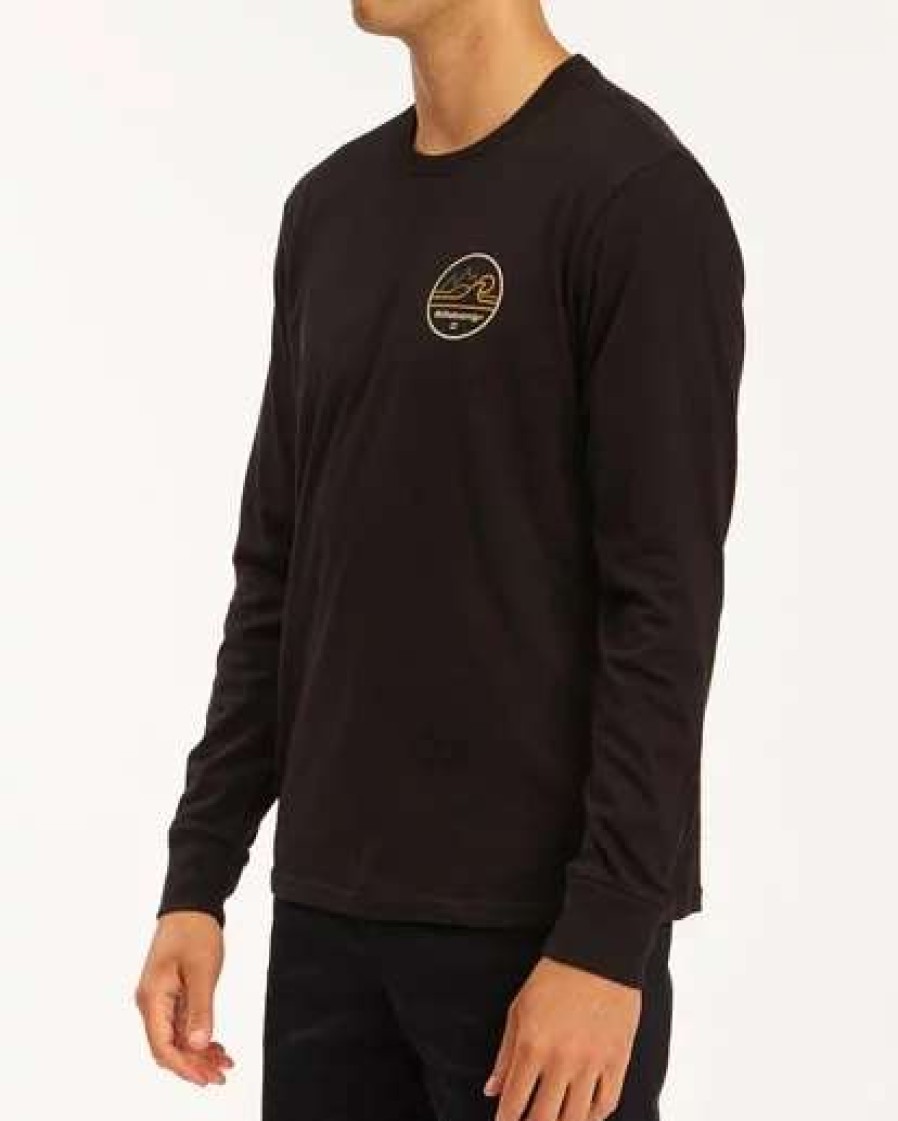 Tees * | Billabong A/Div Peak Wave Long Sleeve T-Shirt Black Black (Blk)