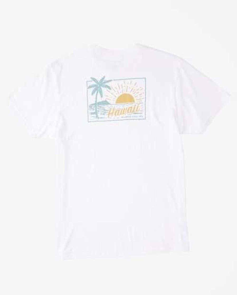 Clothing * | Billabong Breeze Hawaii Short Sleeve T-Shirt White White (Wht)