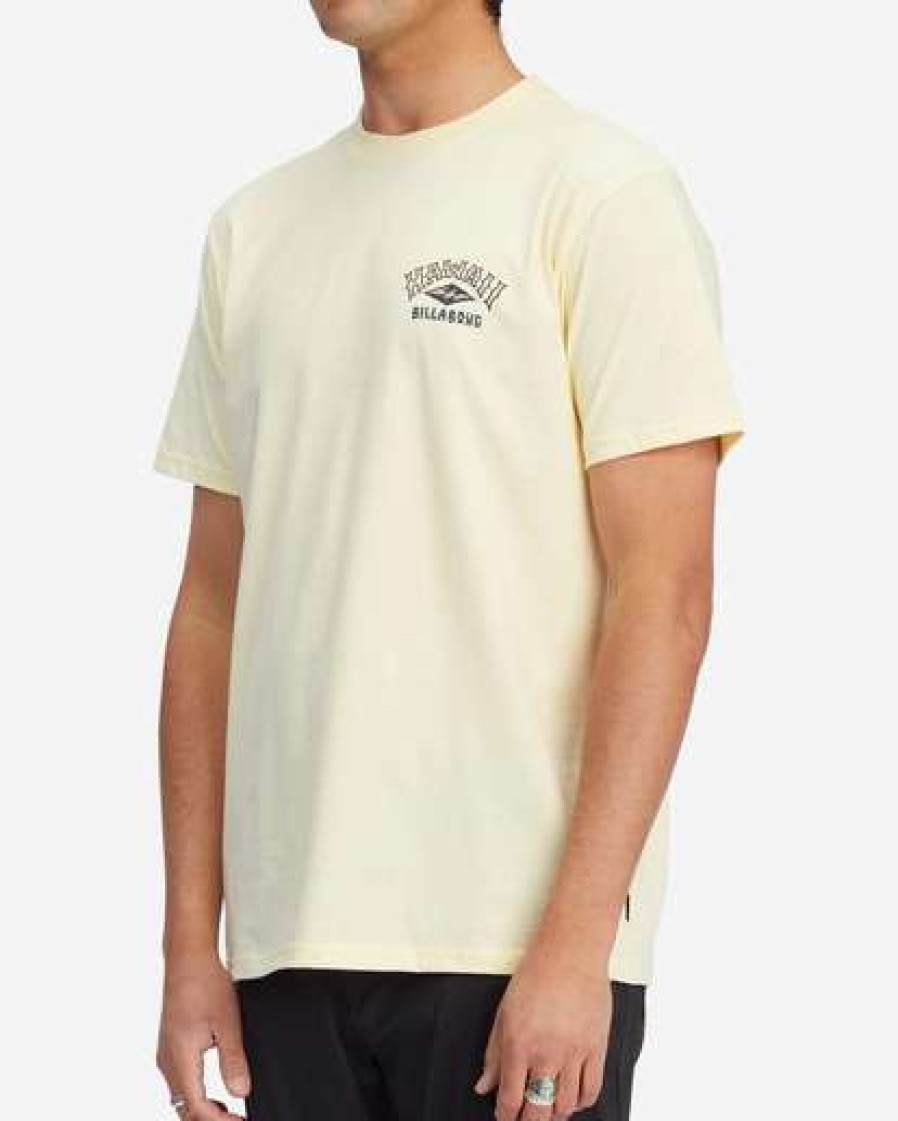 Tees * | Billabong Arch Hawaii Short Sleeve T-Shirt Mellow Yellow Mellow Yellow (Mly)