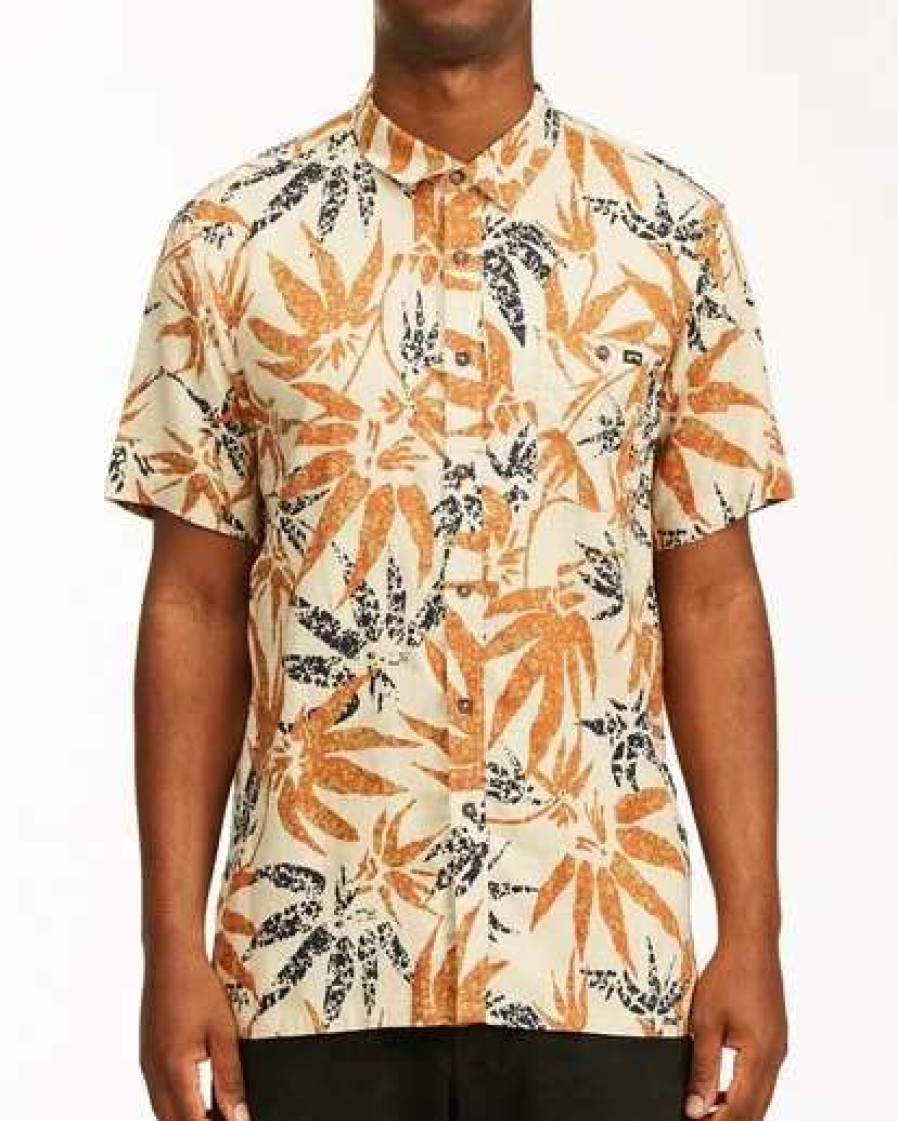 Shirts * | Billabong A/Div Kern Hemp Short Sleeve Shirt Chino Chino (Chi)