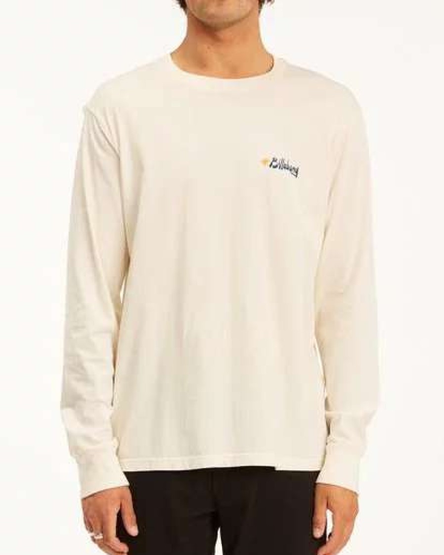 Tees * | Billabong Peak Wave Washed Long Sleeve T-Shirt Off White Off White (Ofw)