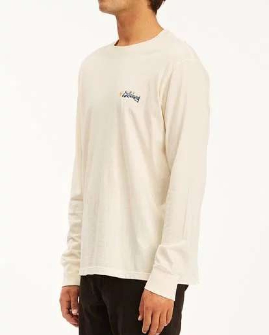 Tees * | Billabong Peak Wave Washed Long Sleeve T-Shirt Off White Off White (Ofw)