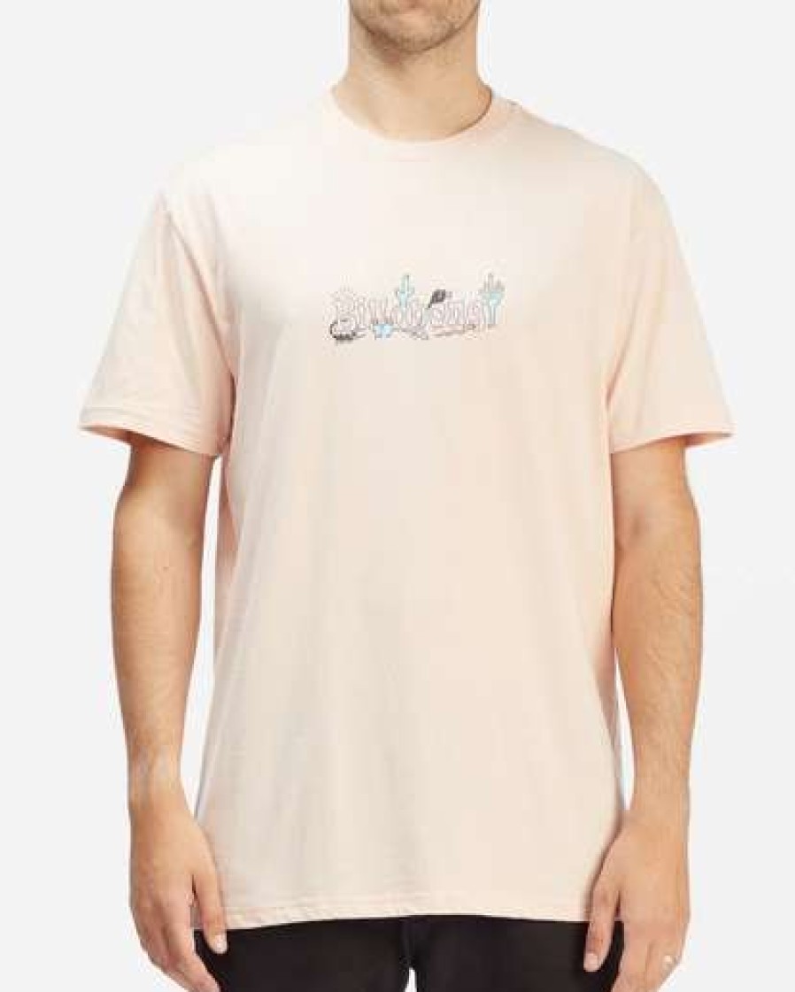 Tees * | Billabong Chest Pack Short Sleeve T-Shirt Dusty Pink