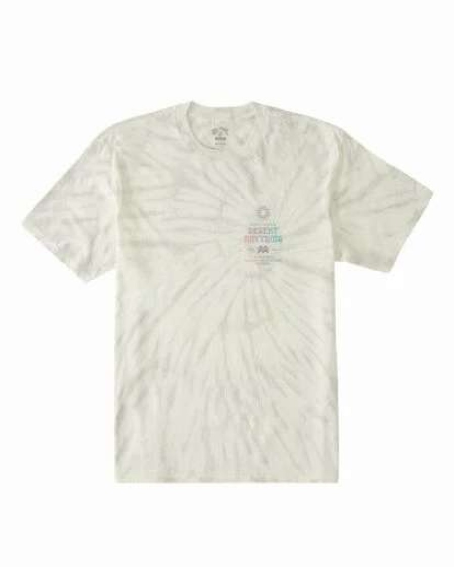 Clothing * | Billabong Yellow Sun Tie-Dye Short Sleeve T-Shirt Off White Off White (Ofw)